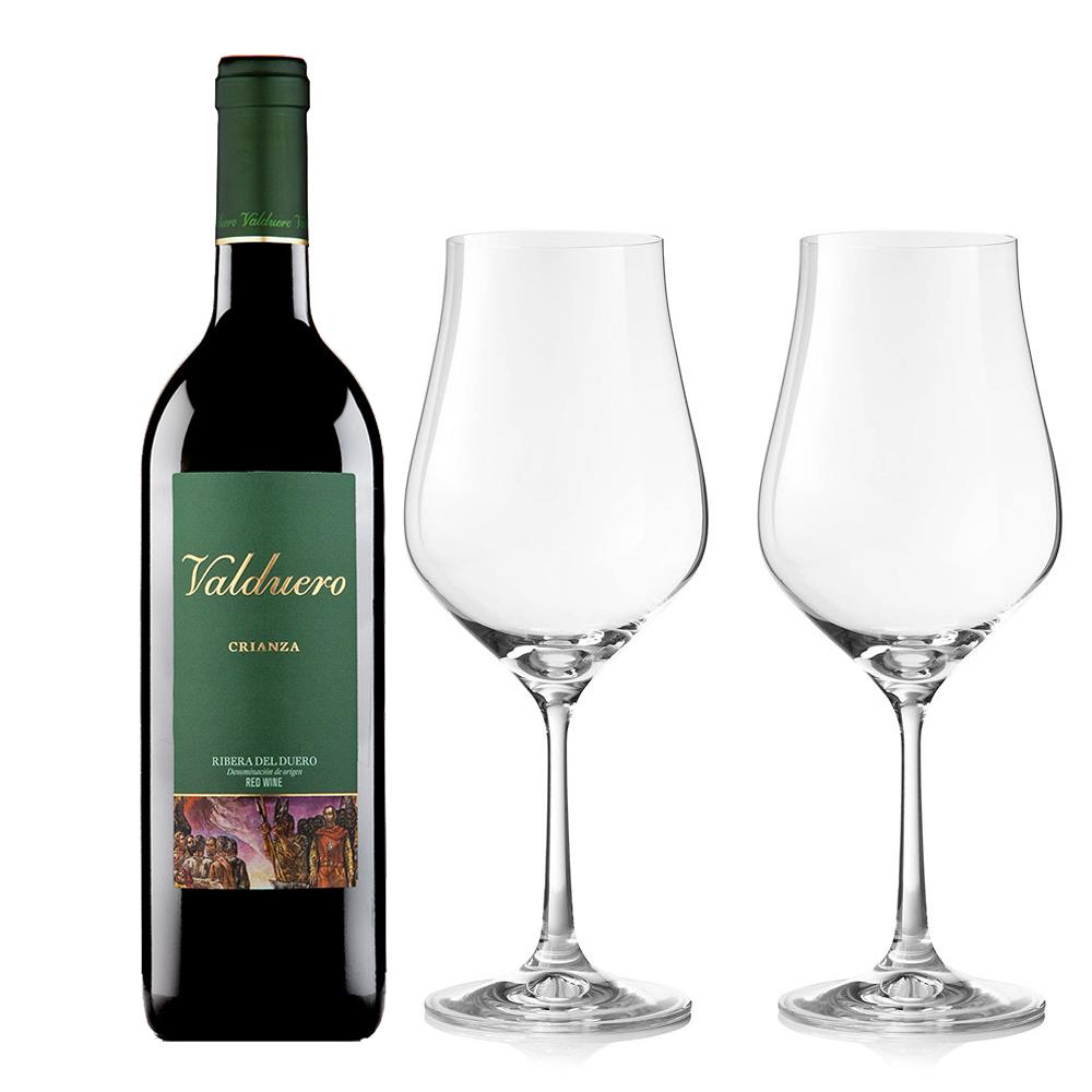 Valduero Crianza And Crystal Classic Collection Wine Glasses